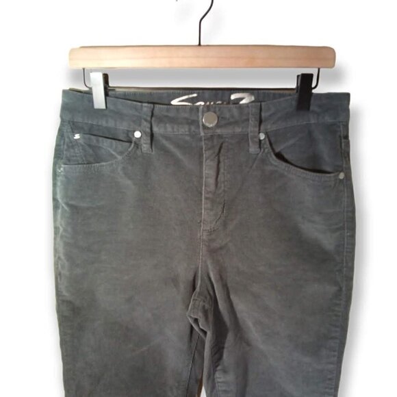 SEVEN7 Gray Corduroy Ultra High Rise Skinny Pants Size 6 - Picture 2 of 4